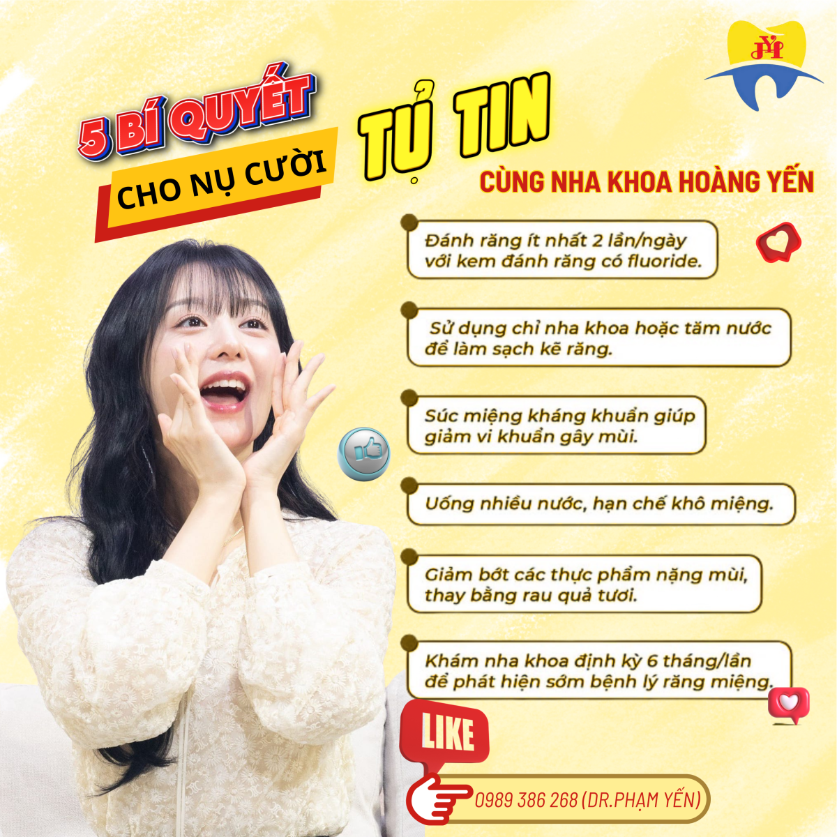 5 bí quyết cho nụ cười rạng rỡ tại nha khoa Hoàng Yến p- Nha khoa uy tín Gò Xoài